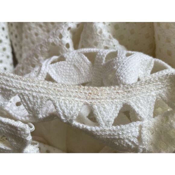 Max Studio Peasant Long Sleeve Dress Crochet Boho Size XS Prairie Cottagecore - Picture 9 of 10